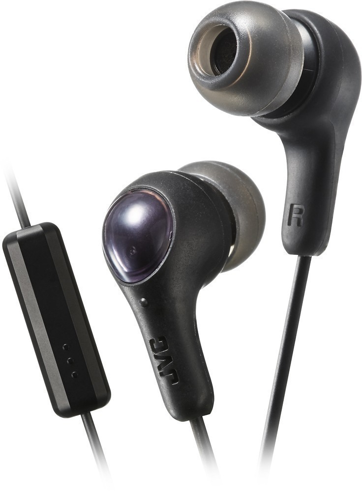 Left View: JVC - HA Wired In-Ear Headphones - Black
