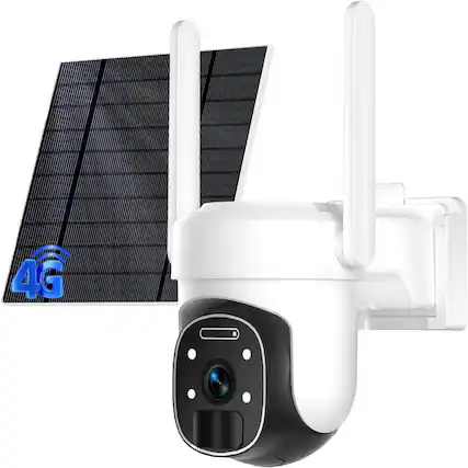 Front. eco4life - Eco4life 4G LTE Solar Security Camera with PTZ, No WiFi Required, 2K Color Night Vision, AI Detection-S1.