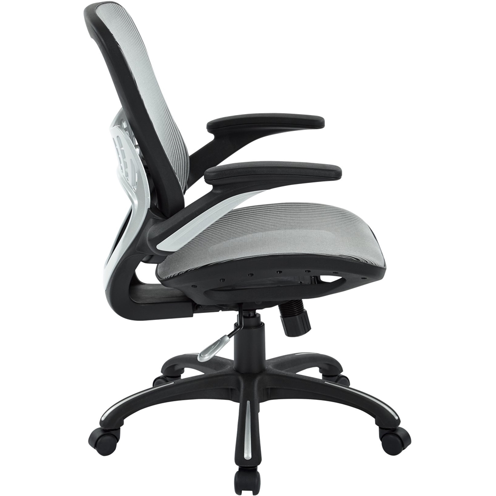 Left View: Office Star Products - Mesh Chair - Gray