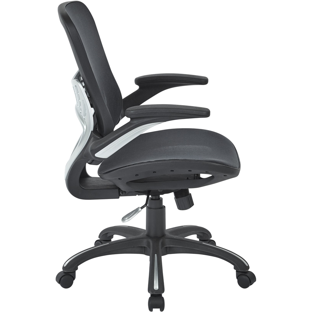 Left View: Office Star Products - ProGrid Manager's Chair - Black