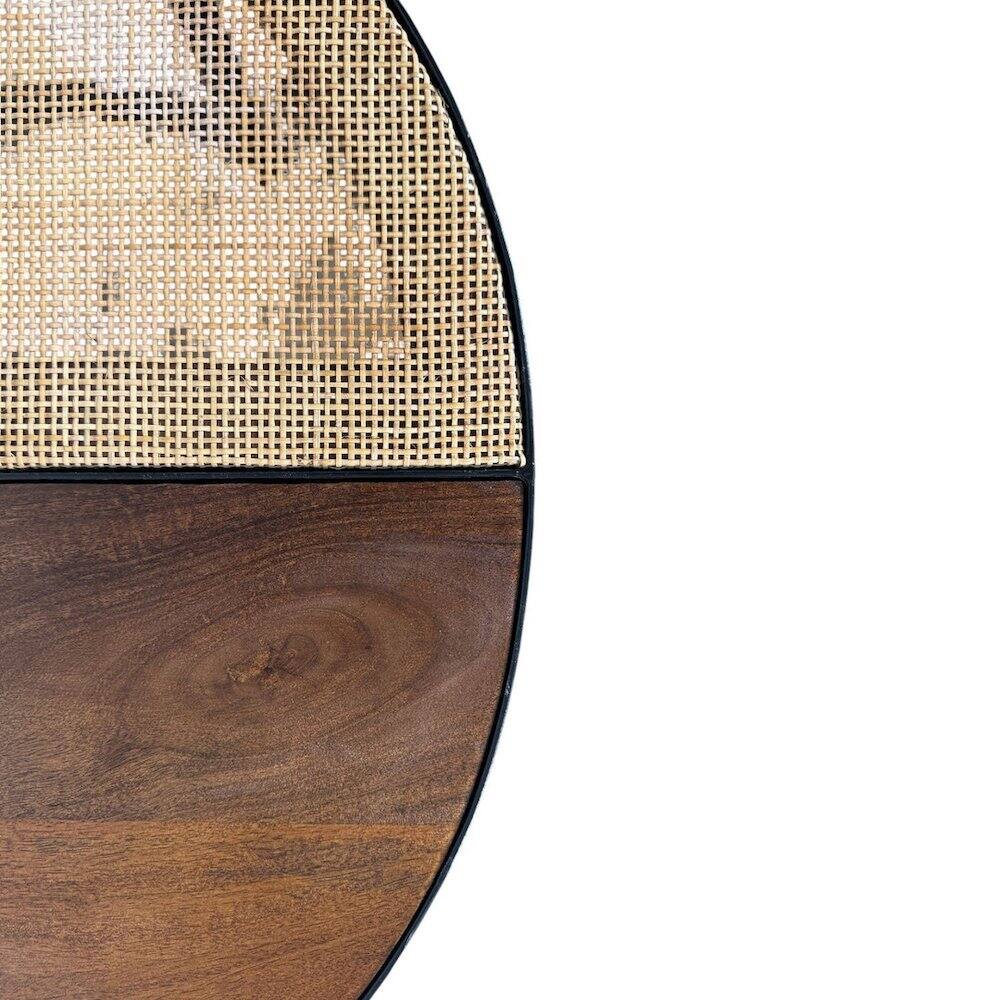 Alt View 2. Carolina Chair & Table - Cardinal 28" Round Nesting Coffee Table with Cane - Natural - Natural, Cane.