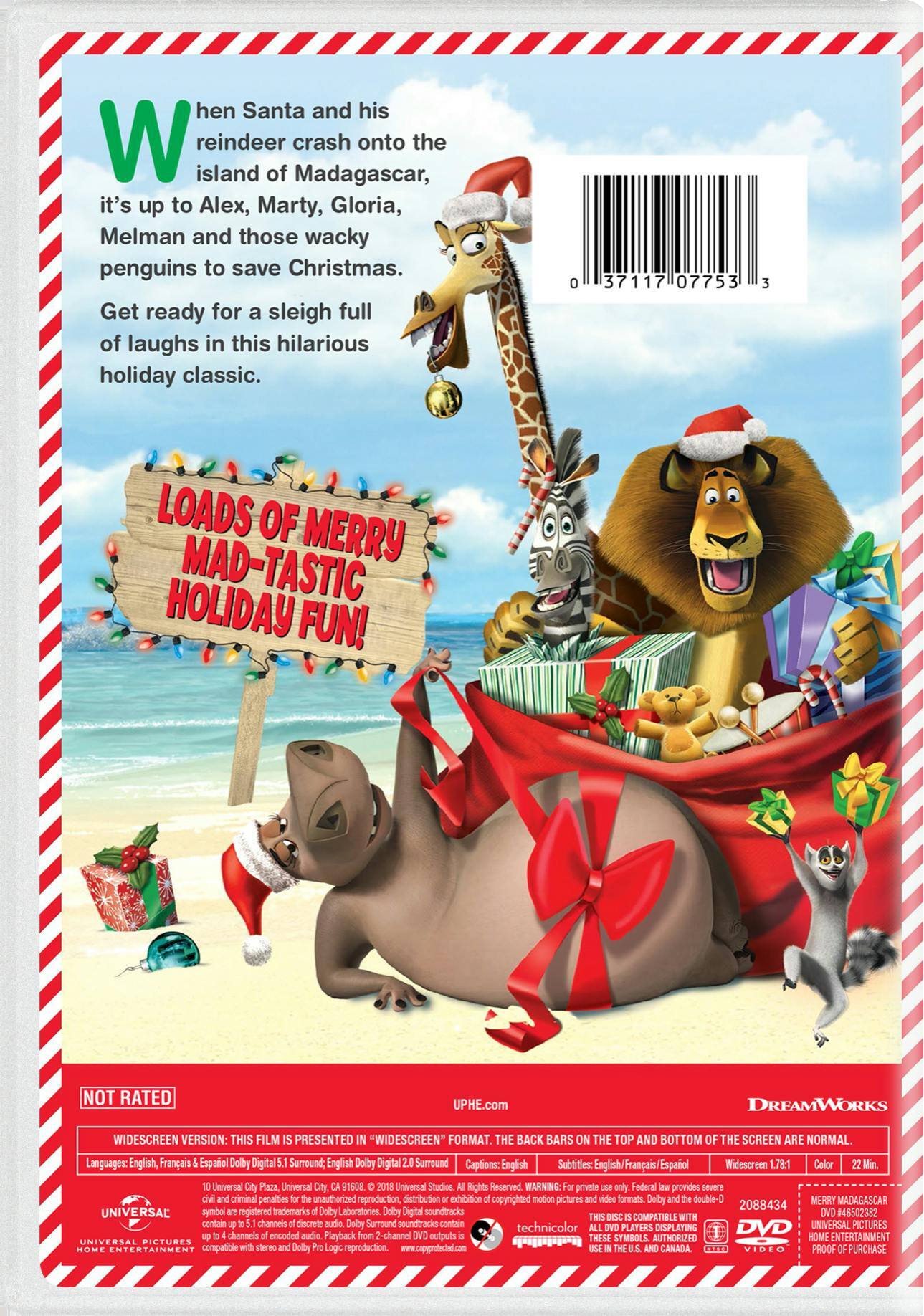 Angle. Merry Madagascar (DVD Holiday Edition) [DVD].