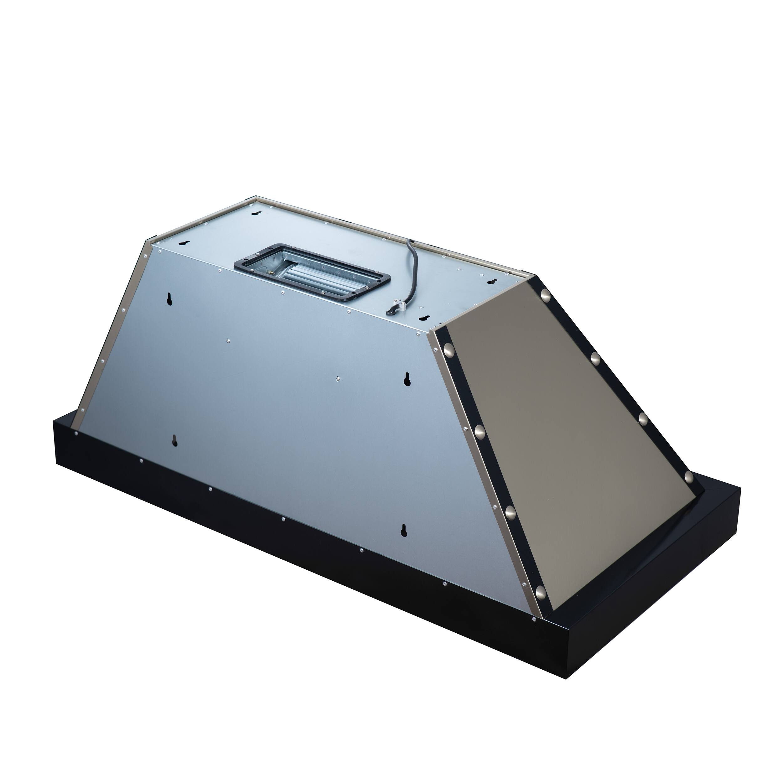 Back. Forno Appliances - Ambassador 48" Wall Mount Range Hood with Touch Controls, LED Lighting and Remote Control - Black with Copper Trim - Black/Copper.