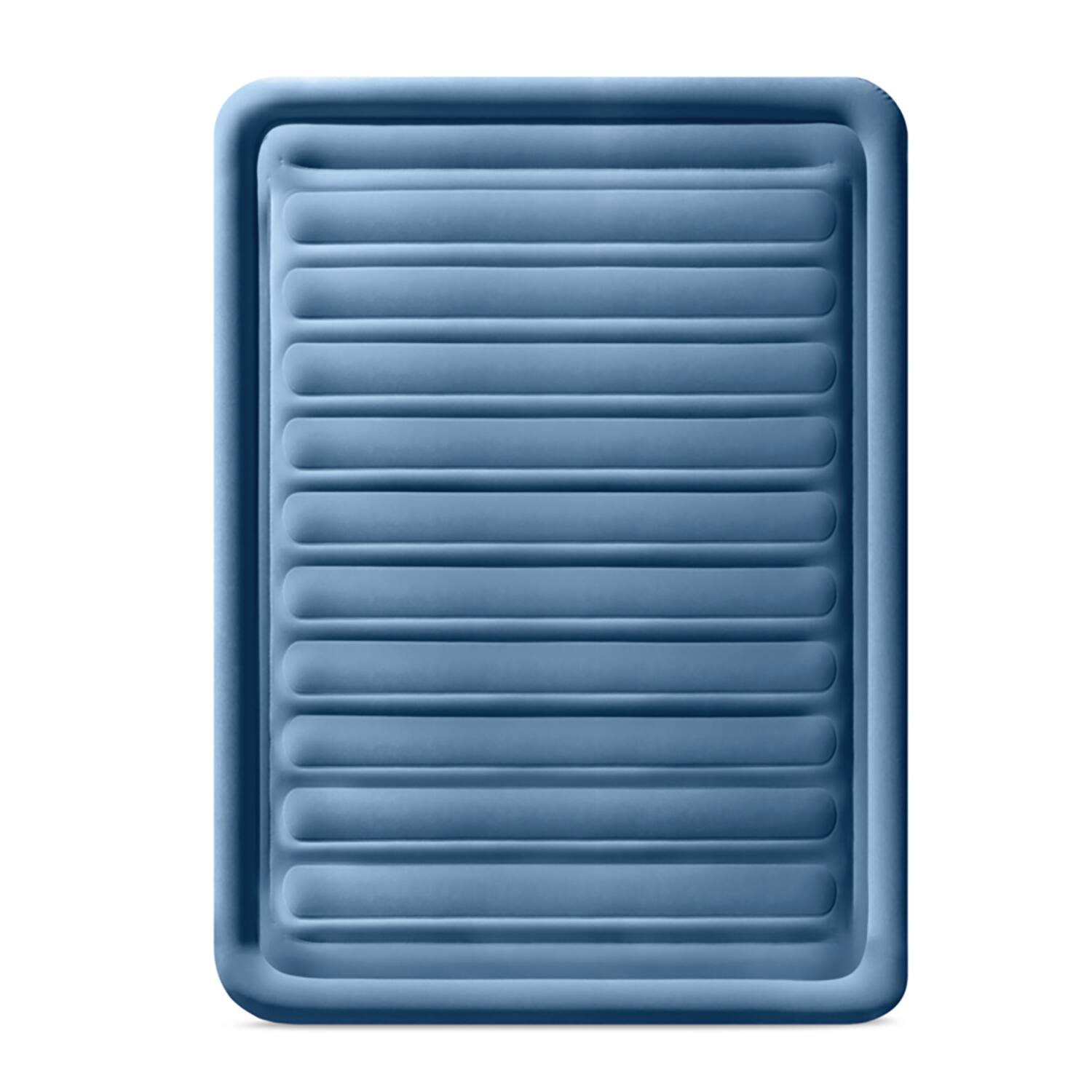 Alt View 2. Intex - Dura-Beam Deluxe Comfort-Plush Air Mattress - 22" Queen Blue - Built-In Electric Pump, 600lb Capacity - Blue.