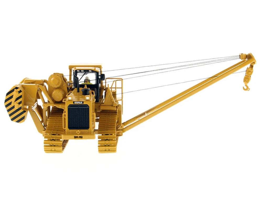 Alt View 4. Diecast Masters - CAT Caterpillar 587T Pipelayer Yellow with Operator "Core Classics" Series 1/50 Diecast Model by Diecast Masters.