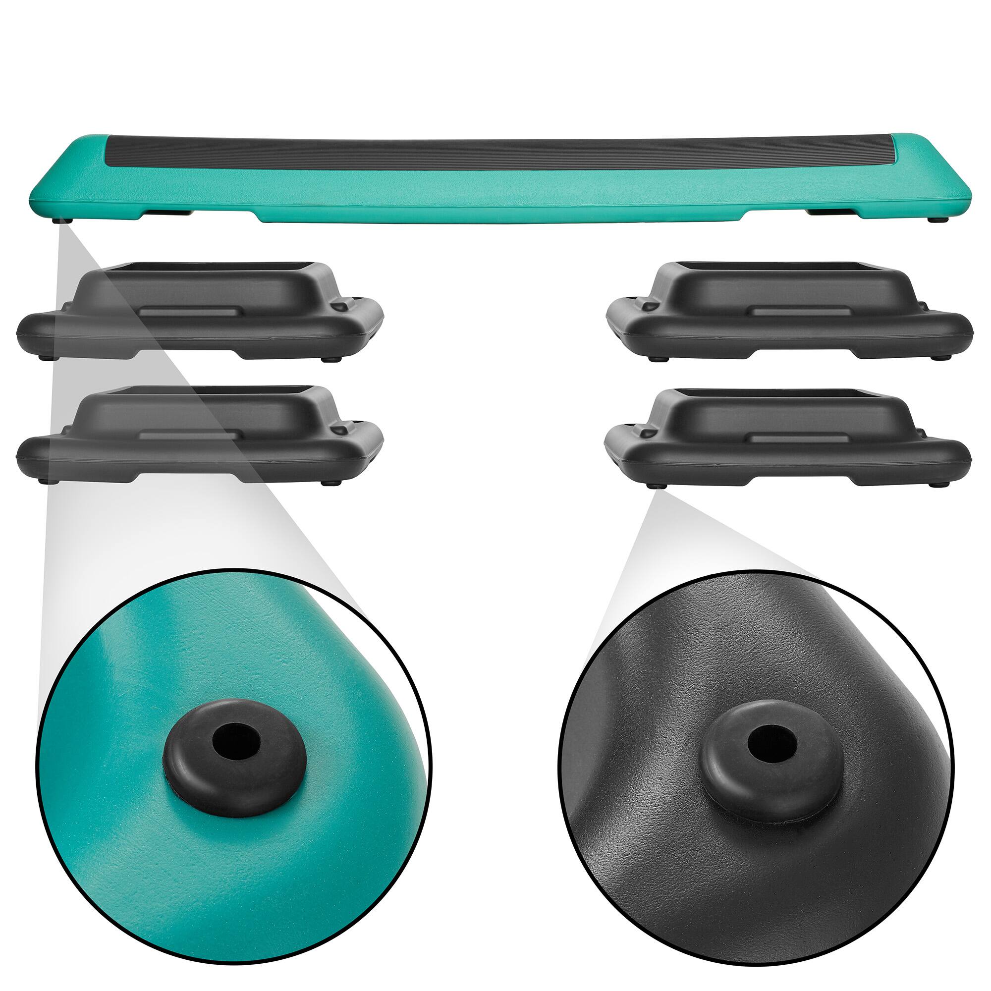 Alt View 2. Philosophy Gym - Aerobic Exercise Adjustable Step Platform Health Club Size w/ 4 Risers - Green.