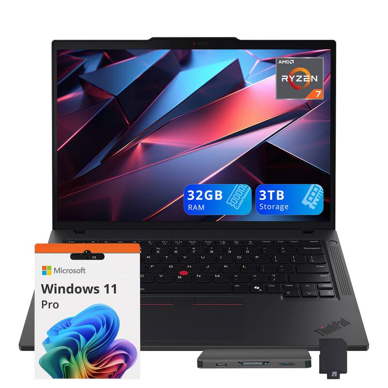 AMD Ryzen 7, 32GB RAM, 3TB Storage, Microsoft Windows 11 Pro, ThinkPad