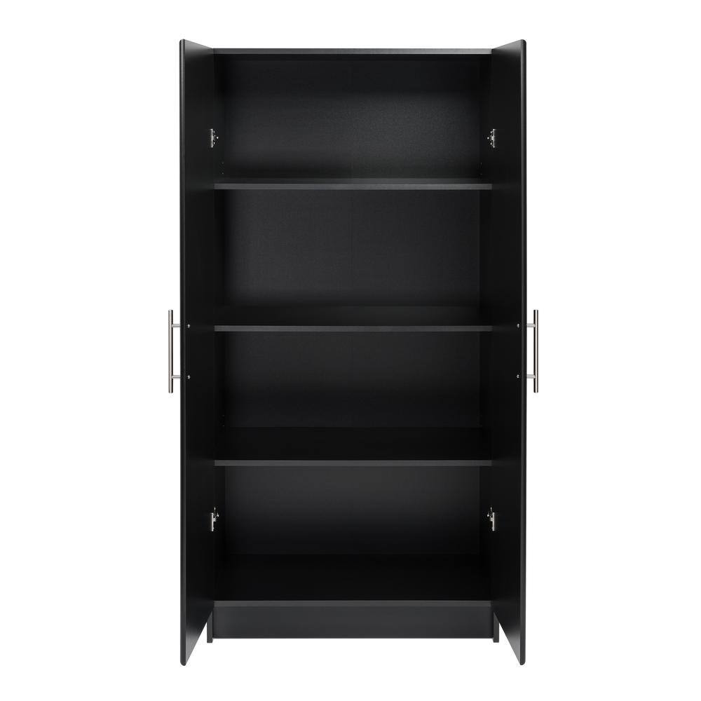 Back. Prepac - Elite 32" Storage Cabinet, Black - Black.