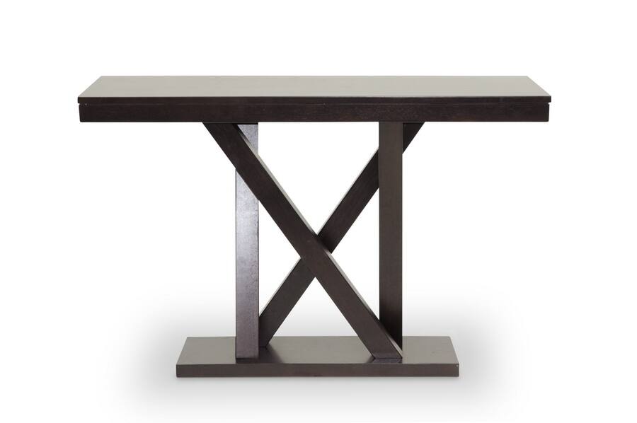 Front. Baxton Studio - Everdon Modern Sofa Table - Dark Brown.
