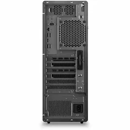 Front. Lenovo - Lenovo ThinkStation P5 30GA00ABUS Workstation - 1 x Intel Xeon w3-2435 - vPro Technology - 64 GB - 2 TB SSD - Tower - Black.