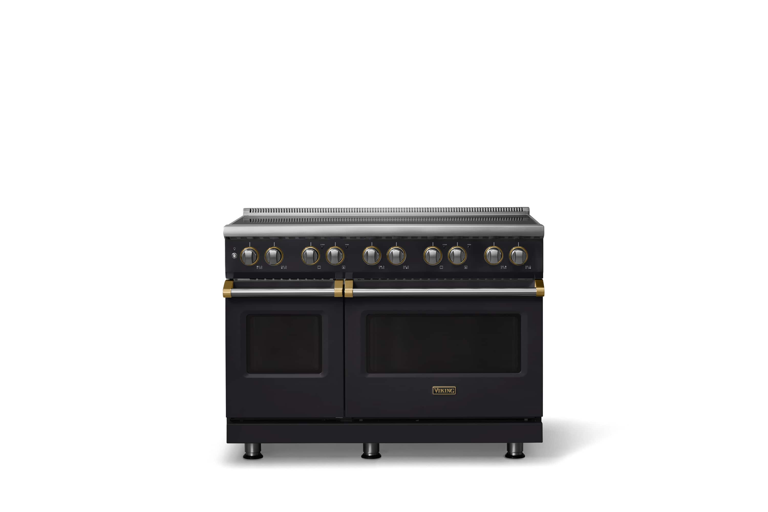 Viking - 48 in. Wide 6 Elements 5 Series Freestanding Electric Induction Range - with Brushed Brass Trim - Onyx price history on PriceWatchPro