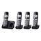 Panasonic - KX-TGE234B DECT 6.0 Expandable Cordless Phone System with Digital Answering System - Black-Angle_Standard