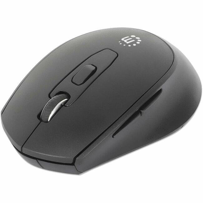 Front. Manhattan - Manhattan MW6200 Wireless Optical USB Mouse - Full-size Mouse - Optical - Wireless - 32.81 ft - Radio Frequency - 2.40 - Black.