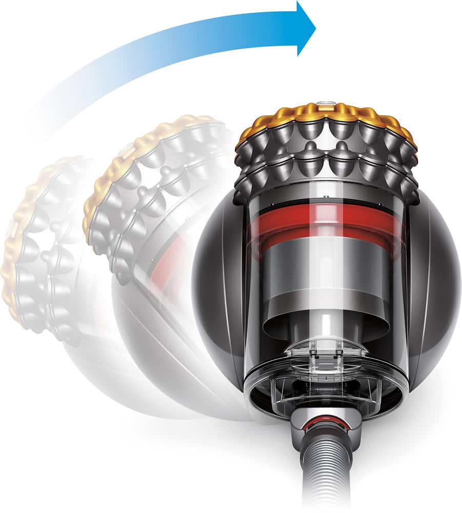 Alt View 13. Dyson - Big Ball Canister Vacuum - Yellow/iron.