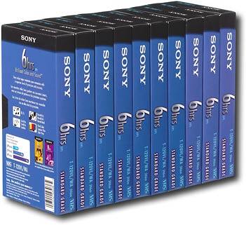 Angle Standard. Sony - T-120 VHS Cassettes (10-Pack).