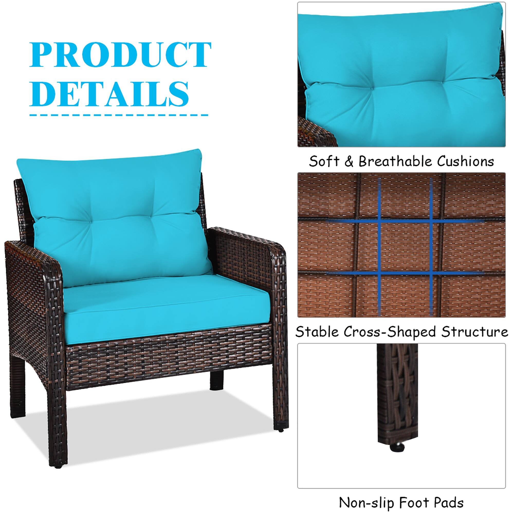 Product Details: Soft & Breathable Cushions, Stable Cross-Shaped Structure, Non-slip Foot Pads.