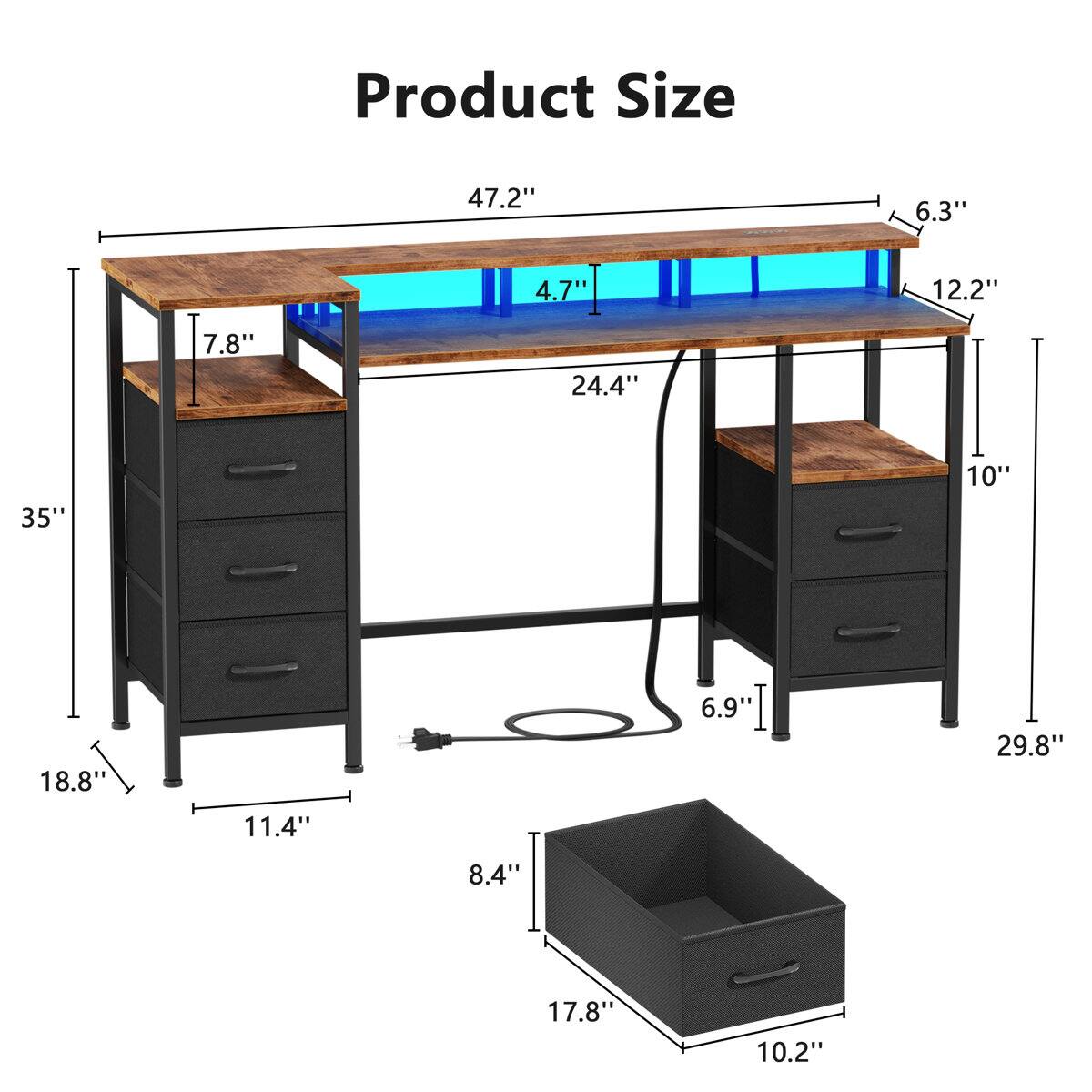 Product Size: 47.2" x 6.3" x 4.7" x 12.2" x 7.8" x 24.4" x 35" x 10" x 18.8" x 11.4" x 6.9" x 29.8" x 8.4" x 17.8" x 10.2"