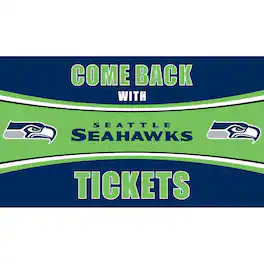 Evergreen Enterprises - Seattle Seahawks 28" x 16" Come Back With Tickets Door Mat - Multicolor