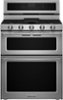 KitchenAid - 6.0 Cu. Ft. Self-Cleaning Free-Standing Double Oven Gas Convection Range - Stainless Steel