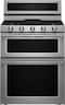 KitchenAid - 30 in. Wide 5 burners 6.0 cu. ft. Self-Cleaning Free-Standing Double Oven Gas Convection Range - Stainless Steel
