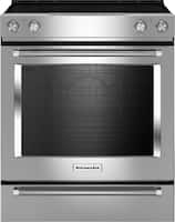 Questions And Answers Kitchenaid Kseg700ess Best Kitchenaid 6 4 Cu Ft Self Cleaning Slide In Electric Convection Range Stainless Steel