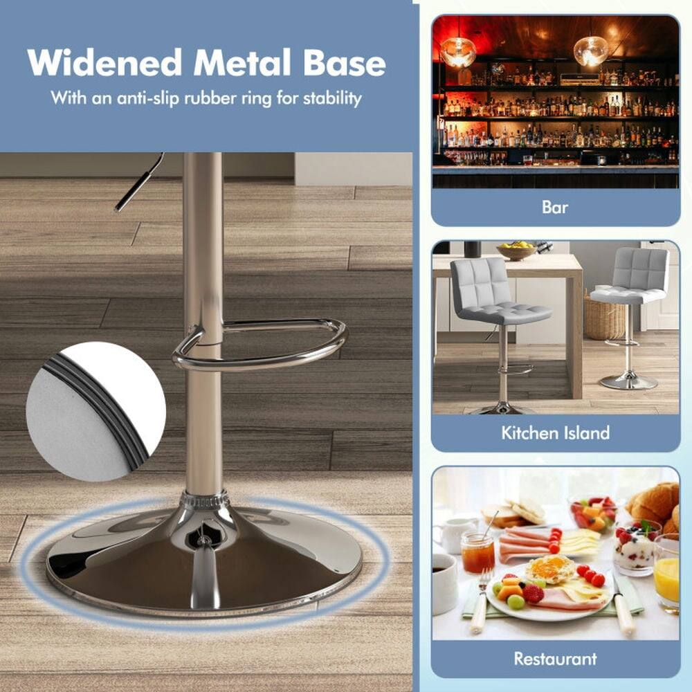 Widened Metal Base  
With an anti-slip rubber ring for stability  

Bar  
Kitchen Island  
Restaurant