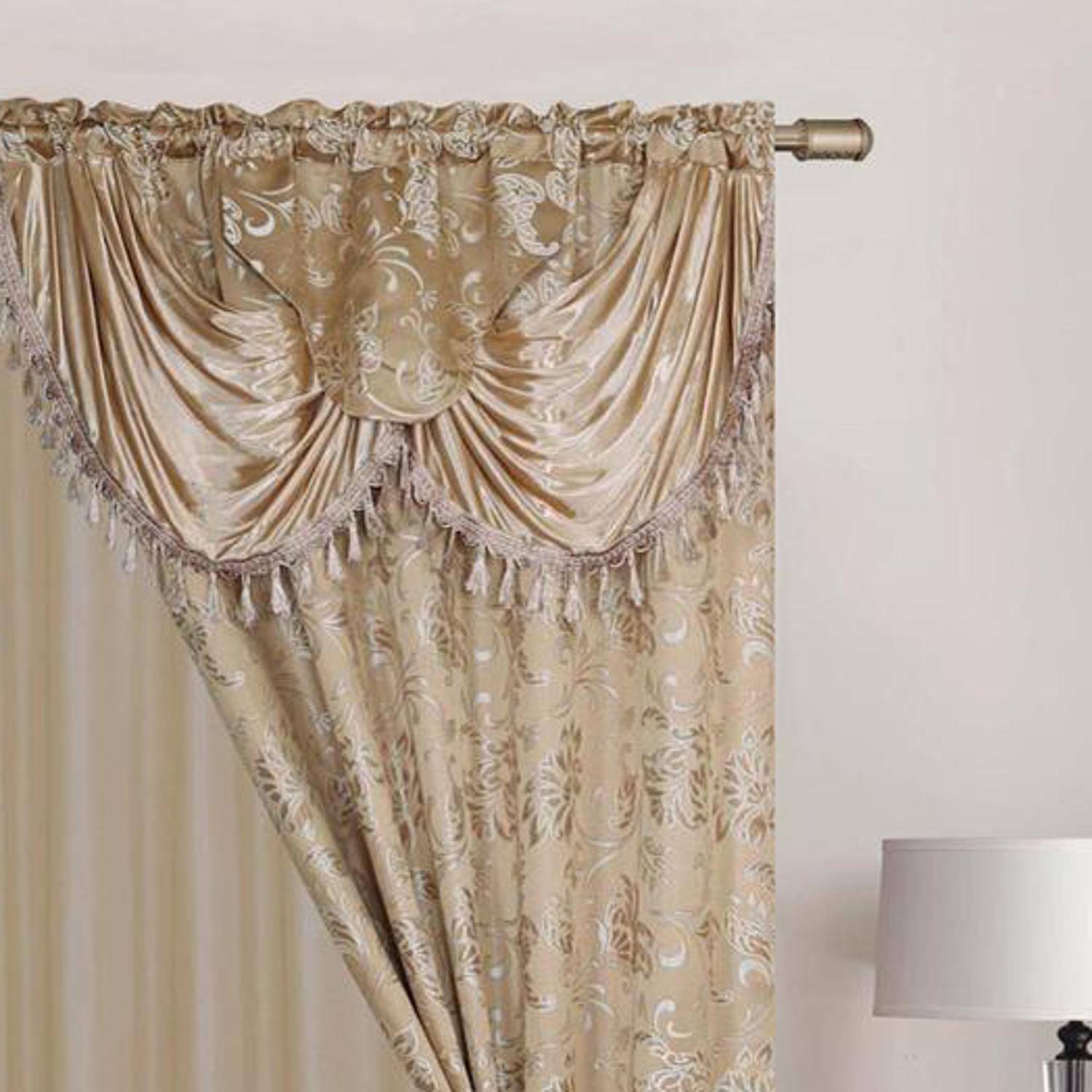 Angle. RT Designers Collection - Rt Designers Collection Clayton 2-Piece Double Panel Modern Energy Saving Grommet Curtain Panels Panel 54" X 84" Taupe - Taupe.