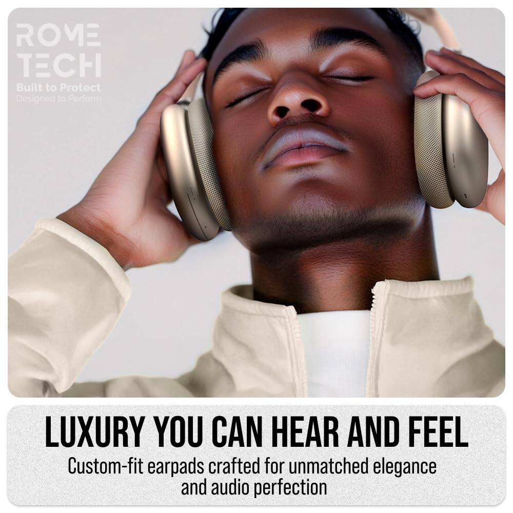 ROME TECH  
Built to Protect  
Designed to Perform  

LUXURY YOU CAN HEAR AND FEEL  
Custom-fit earpads crafted for unmatched elegance and audio perfection