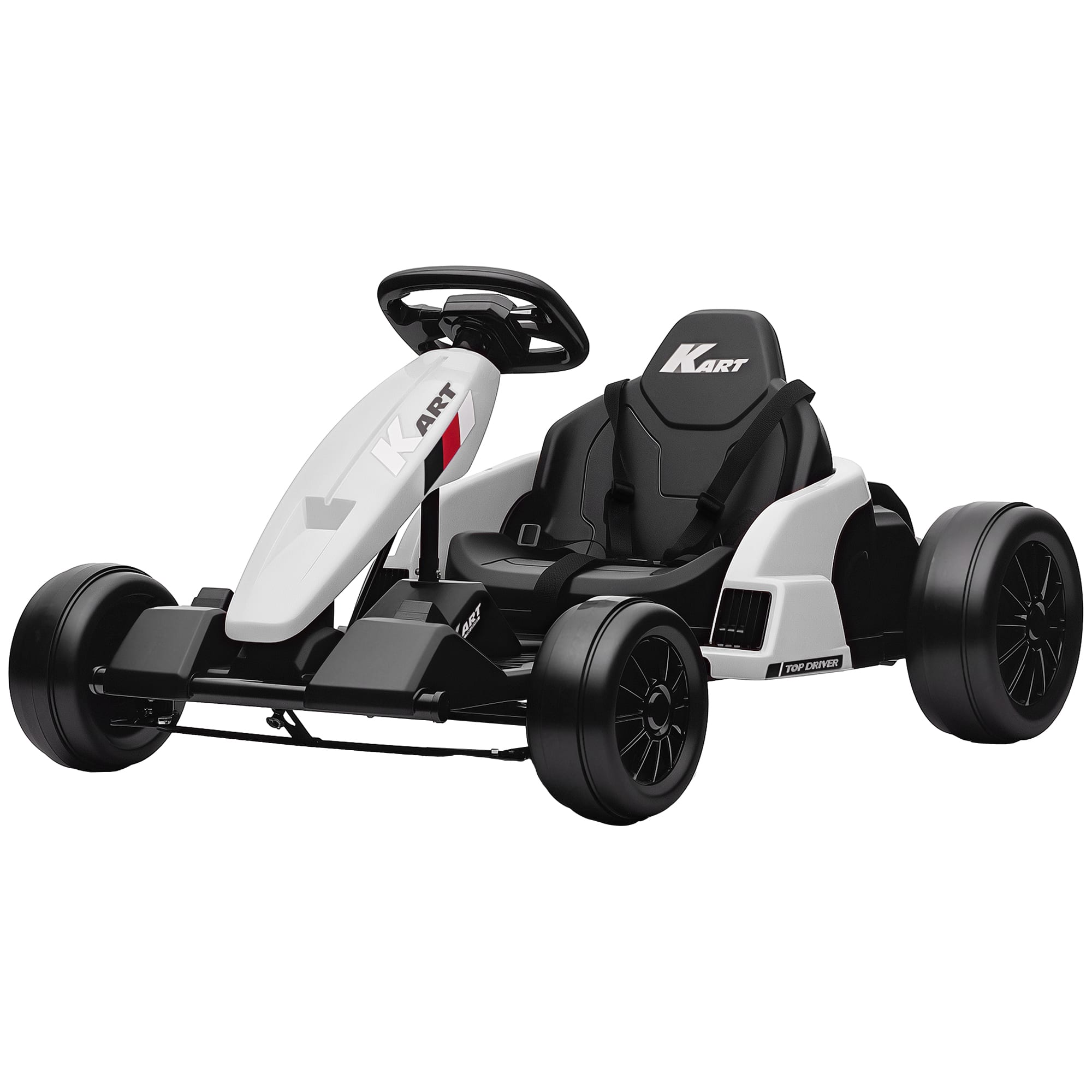 Qaba Electric Go Kart with Dual 150W Motors, Adjustable Seat