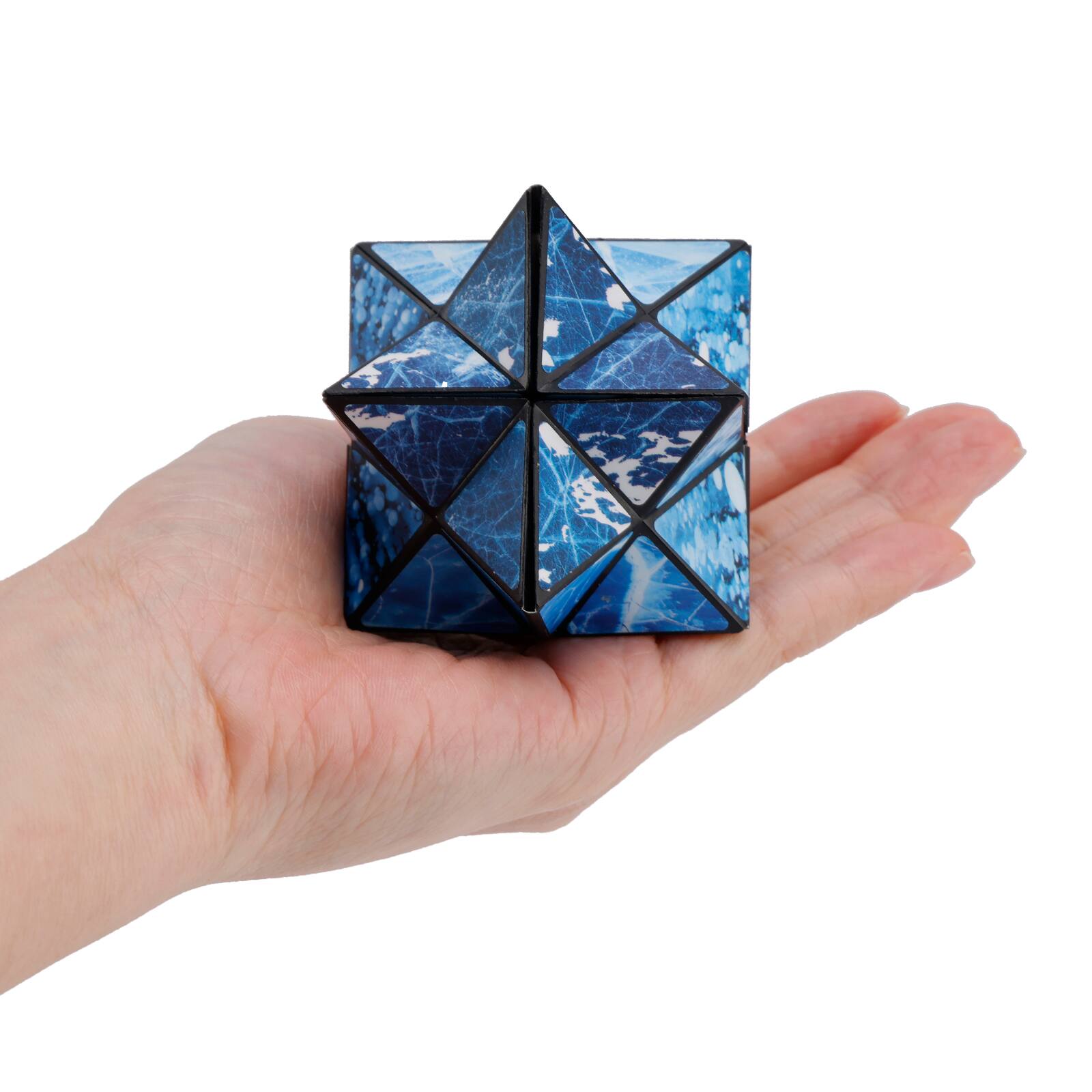 Alt View 7. Topteng - 2-in-1 Transformable Star Magic Cube - North & South Poles Design, Shape-Shifting Puzzle Toy for Kids & Adults.