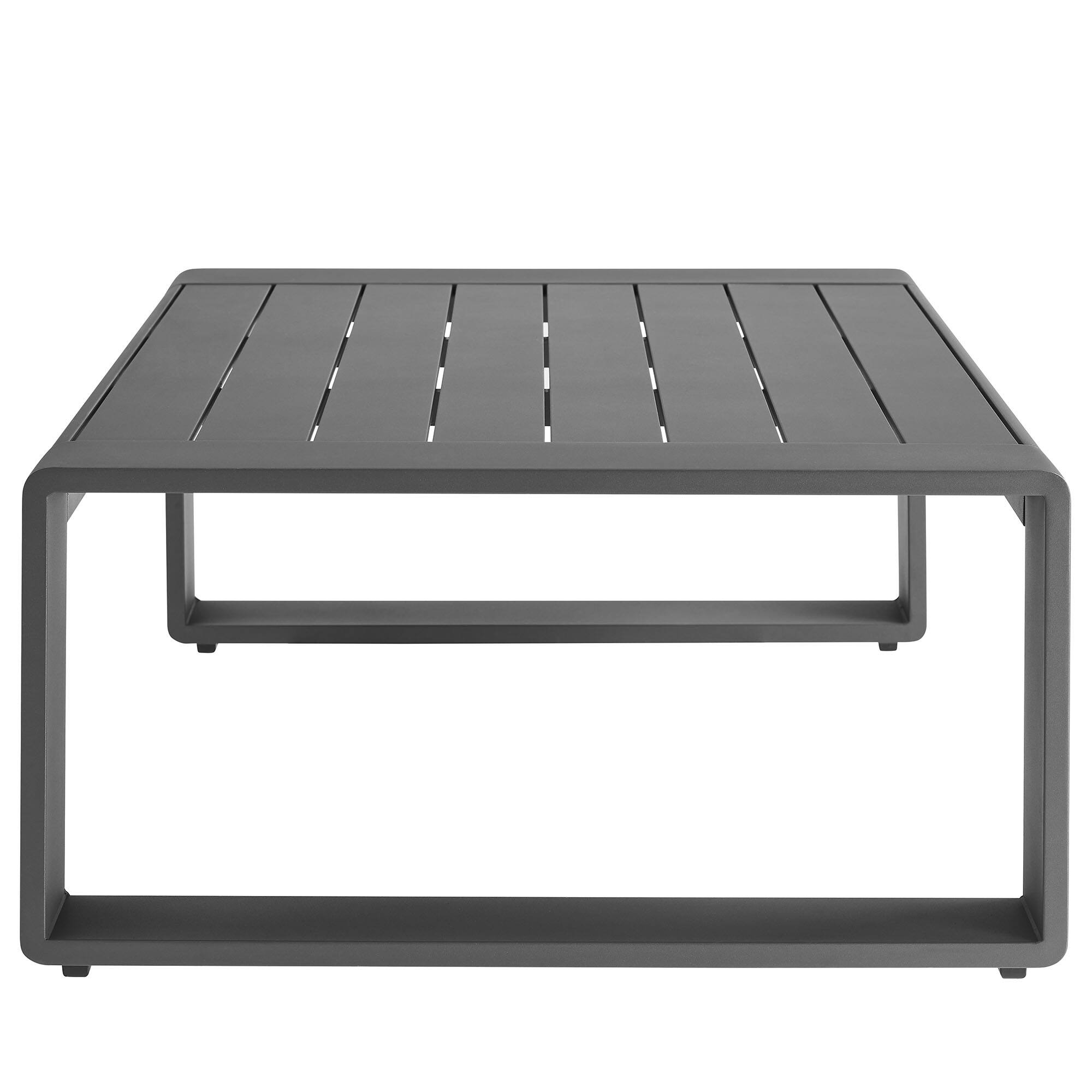 Alt View 2. Modway - Lirienne Outdoor Patio Aluminum Coffee Table by Modway - Gray.
