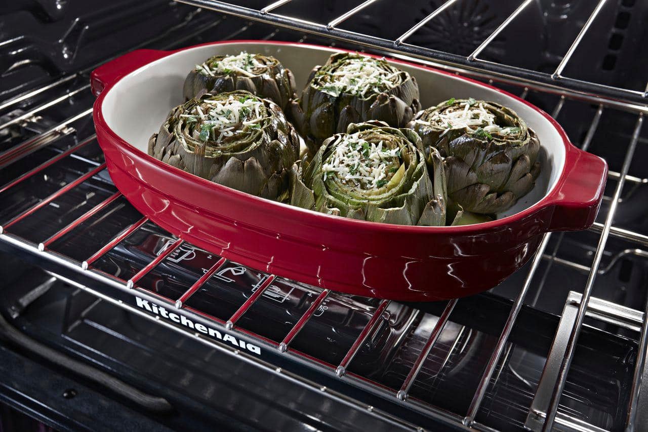 Alt View 14. KitchenAid - 5.8 Cu. Ft. Self-Cleaning Slide-In Gas Convection Range - Stainless Steel.