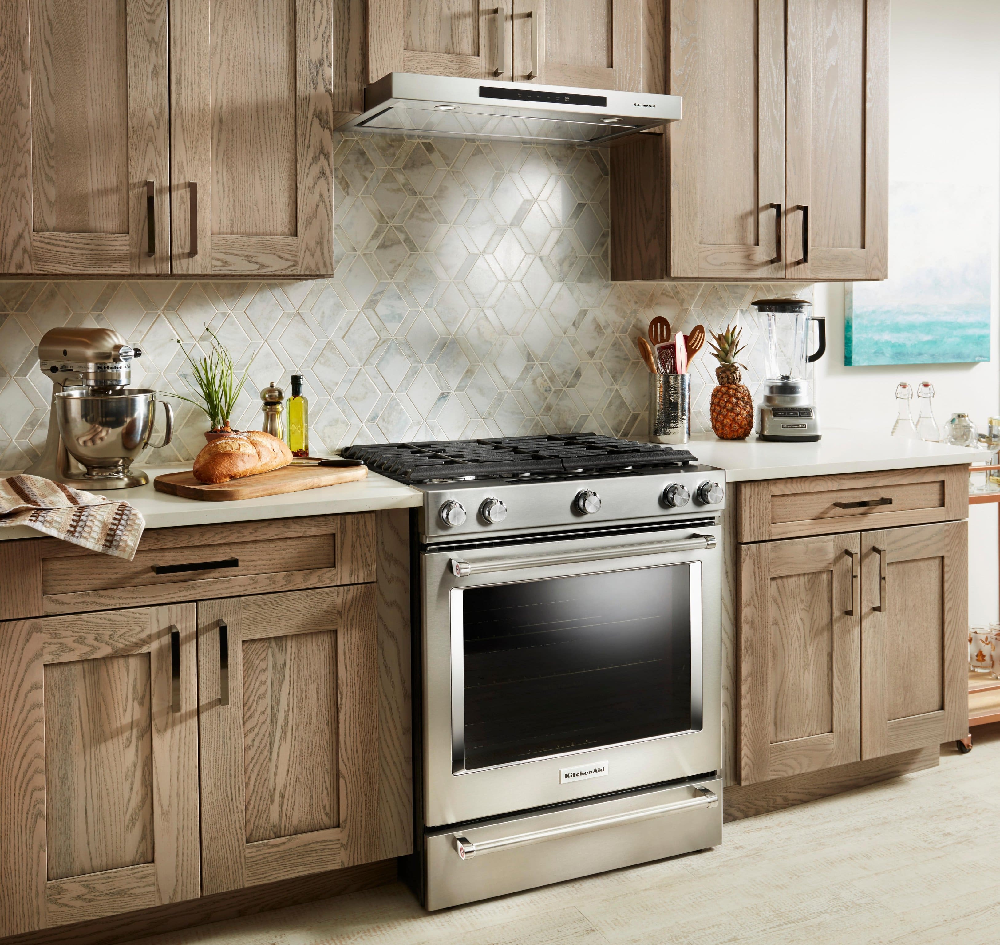 Alt View 15. KitchenAid - 5.8 Cu. Ft. Self-Cleaning Slide-In Gas Convection Range - Stainless Steel.