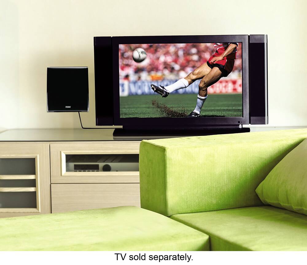 Alt View 13. TERK - Indoor Flat Amplified HDTV Antenna.