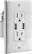 Front. Insignia™ - 3.6A USB Charger Wall Outlet - White.
