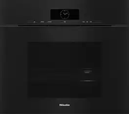 Miele - DGC 7880X 30" 2.4 Cu. Ft. Handleless Built-In Combi-Steam Single Convection Oven with M Touch and DualSteam - Obsidian Black