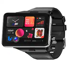 LOKMAT - APPLLP 4 MAX Android Smartwatch, 2.88" Touchscreen, 4G LTE, 6GB RAM, 128GB Storage, GPS, Dual Camera & 1500mAh Battery - Silver - (2026)