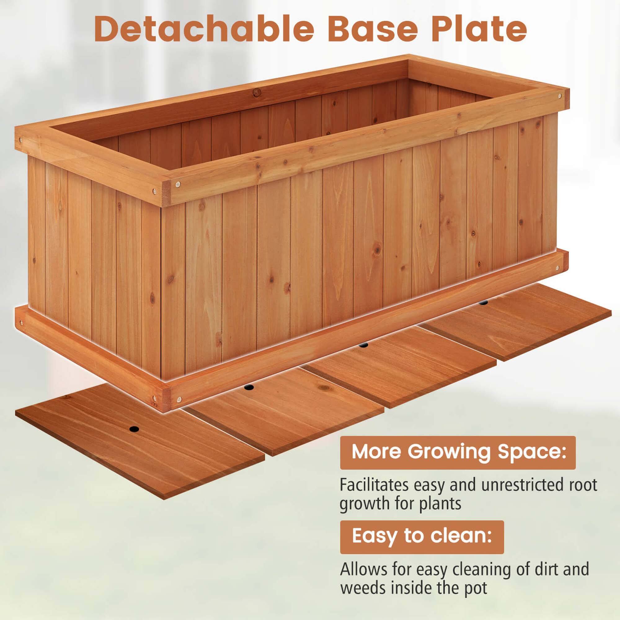 Detachable Base Plate: More Growing Space: Facilitates easy and unrestricted root growth for plants. Easy to Clean: Allows for easy cleaning of dirt and weeds inside the pot.