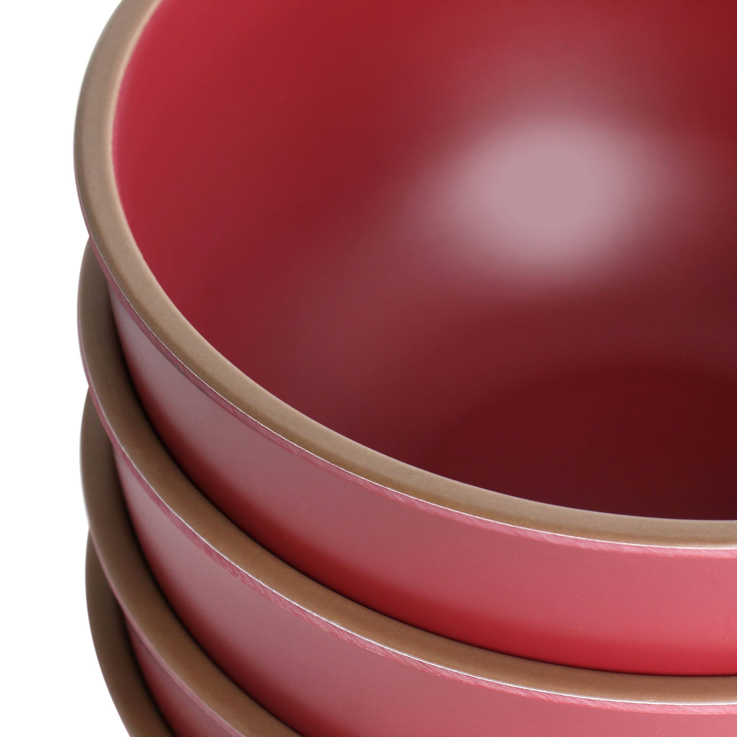 Alt View 3. Gibson - Gibson Home Rockabye 4 Piece Melamine Cereal Bowl Set in Dark Pink - Pink.