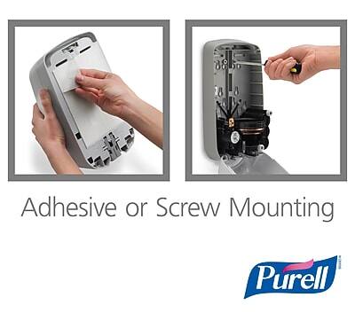 Adhesive or Screw Mounting

Purell