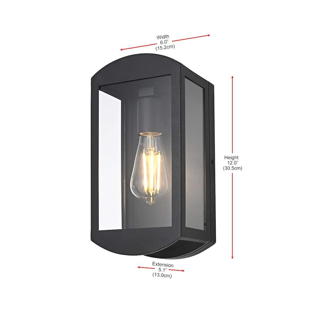 Elegant Lighting - Miles 6 Inch Outdoor Wall Sconce In - Black price history on PriceWatchPro