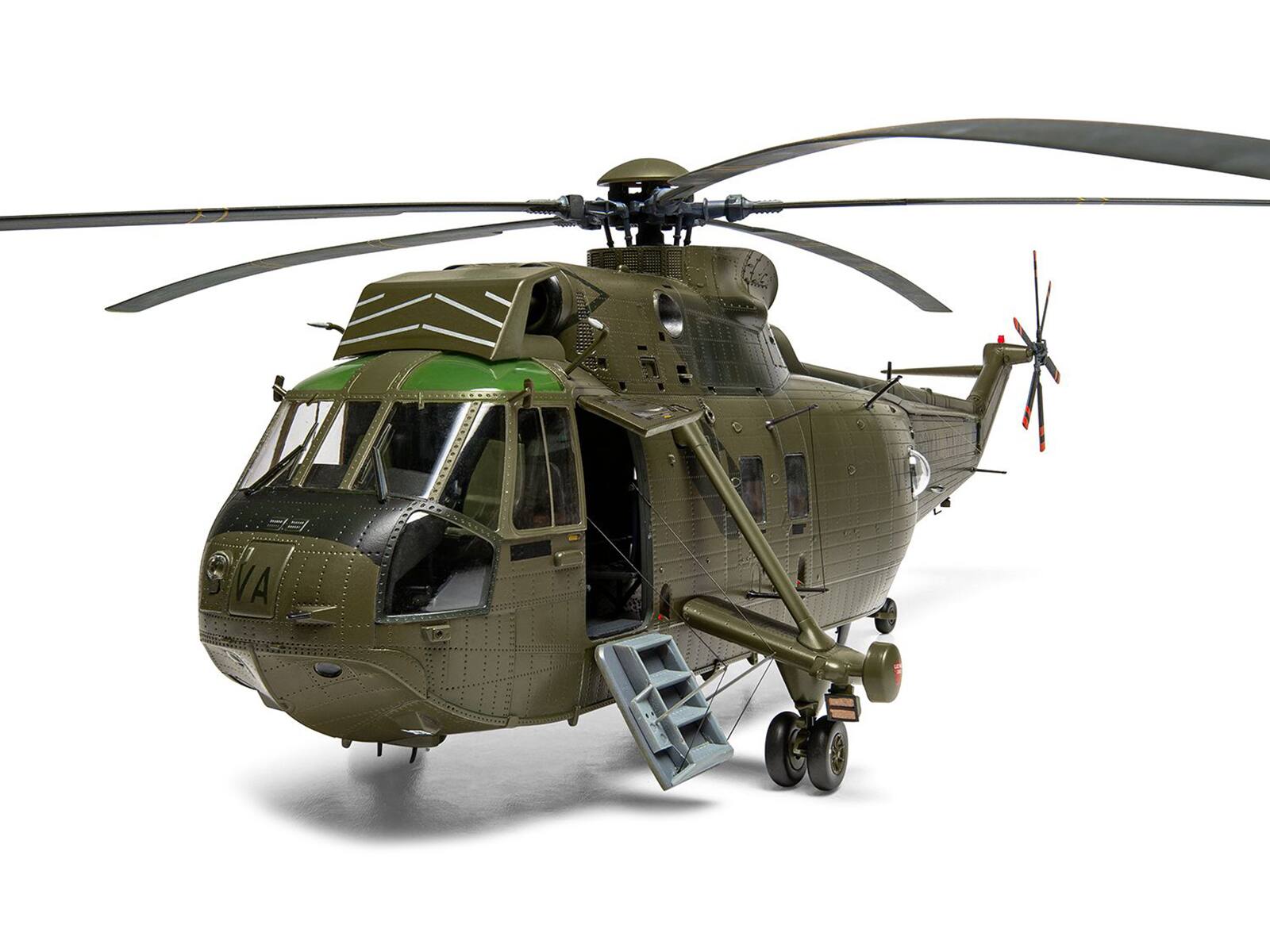 Angle. Airfix - Level 4 Model Kit Westland Sea King HC.4 Helicopter with 4 Scheme Options 1/48 Plastic Model Kit by Airfix - Multi.