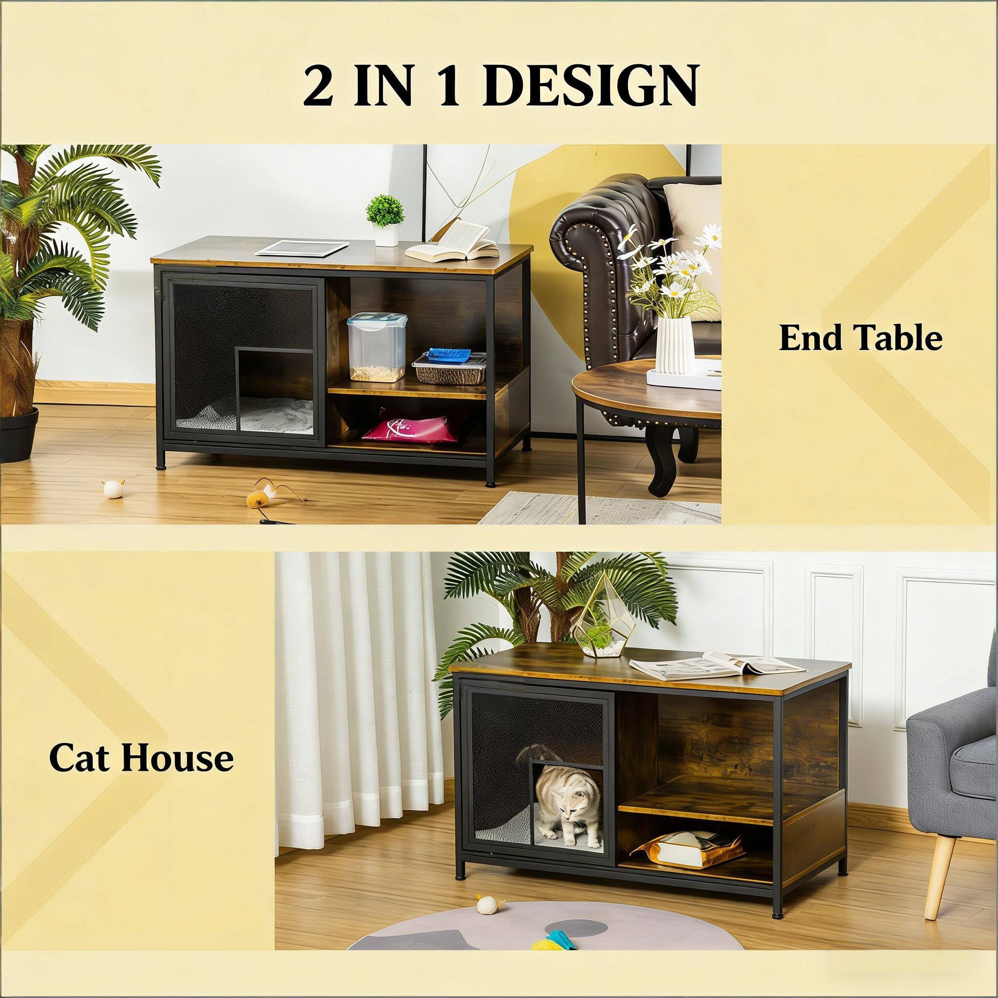 2 IN 1 DESIGN

End Table

Cat House