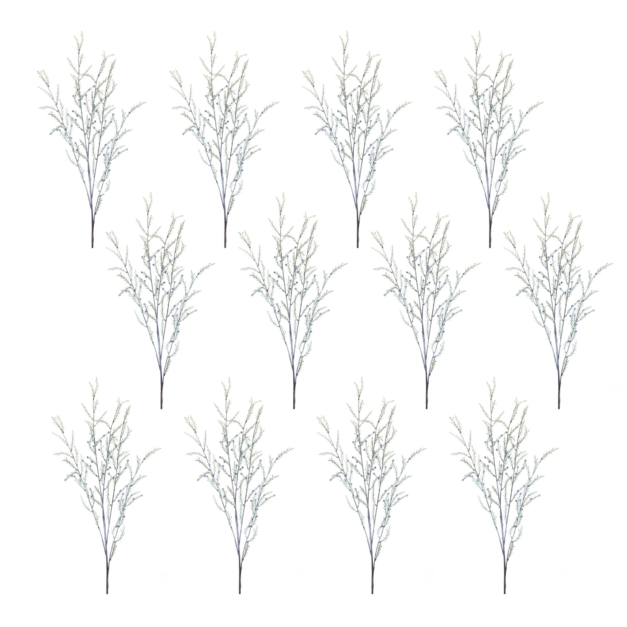 Left. BreeBe - Pine Branch (Set of 12) - Green, Blue.
