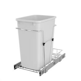 Rev-A-Shelf - Pullout Trash Can 35 qt. for Kitchen Cabinets, RV-12KD-11C S - White