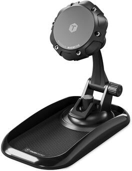 ToughTested - MagTough Dash Phone Holder + Tray – 360° Magnetic Mount - Black