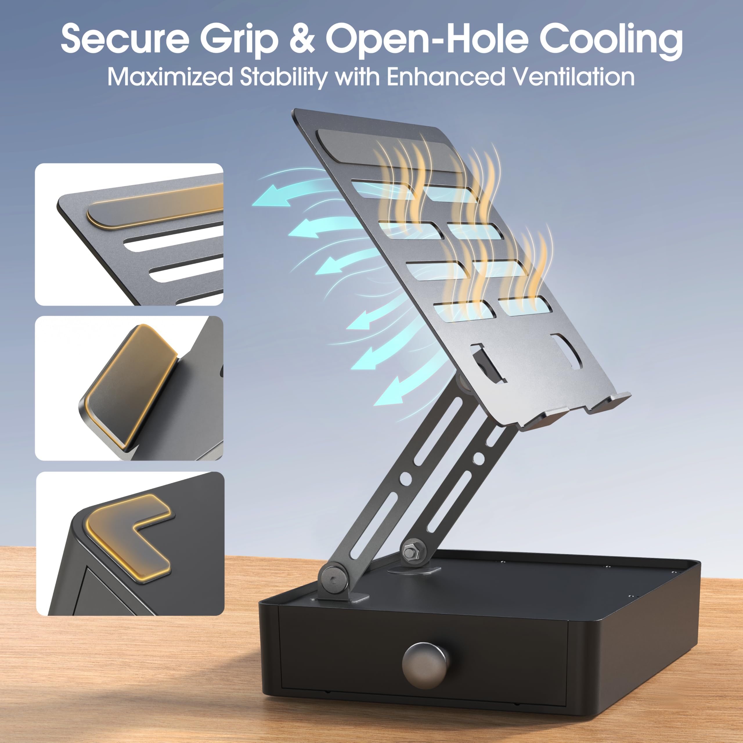 Secure Grip & Open-Hole Cooling  
Maximized Stability with Enhanced Ventilation