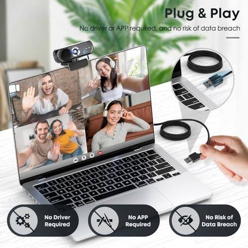 Plug & Play  
No driver or APP required, and no risk of data breach

1  
3% G  
g #  
6 s 2  
5 R X  
1 G  
7 o 4  
& y H  
I N  
F6 o K M  
: P &

No Driver Required  
No APP Required  
No Risk of Data Breach