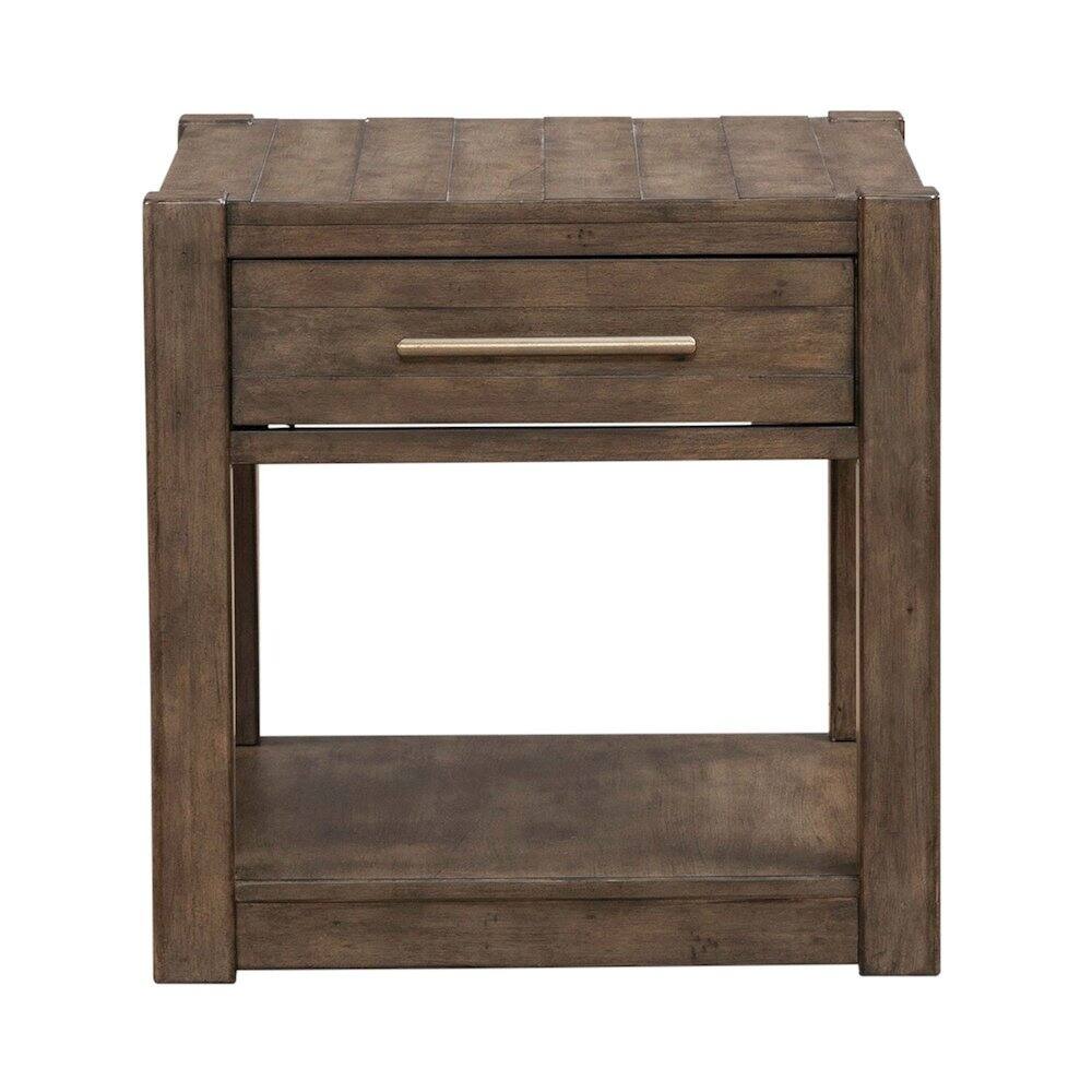 Alt View 1. Liberty Furniture Industries - Broadmore Living Room Drawer End Table - Cobblestone Brown - Cobblestone Brown.