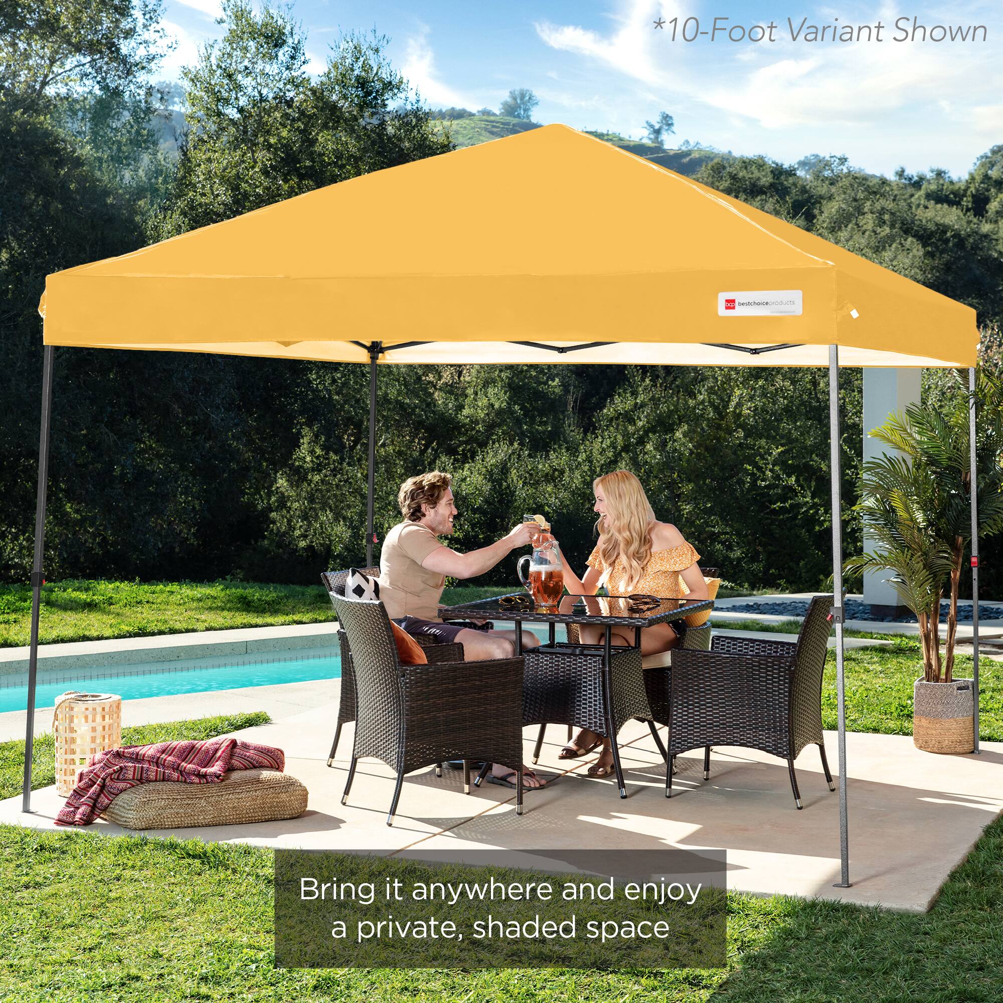 *10-Foot Variant Shown

Bring it anywhere and enjoy a private, shaded space

*10-Foot Variant Shown